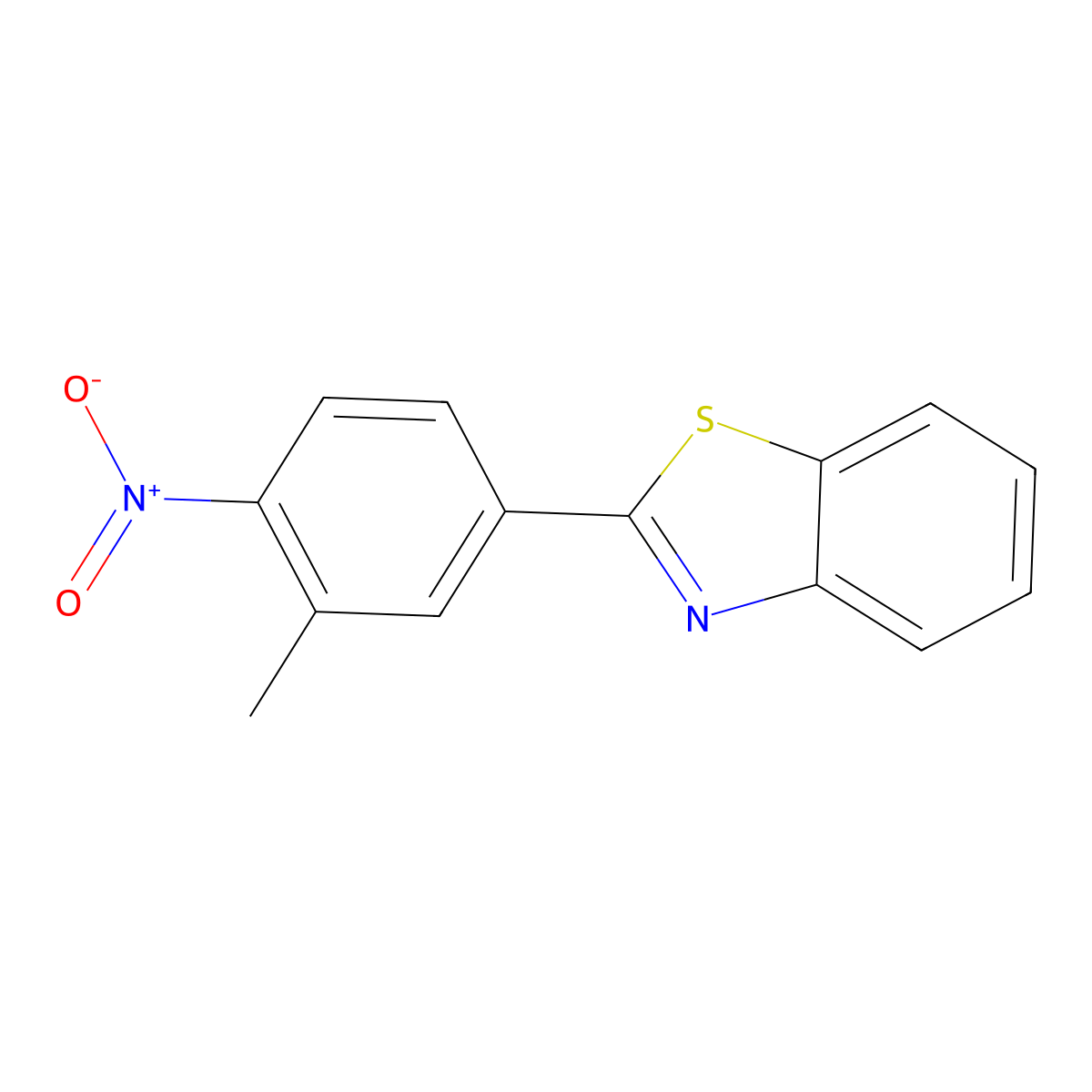 2-(3-Methyl-4-nitrophenyl)-1,3-benzothiazole molecular structure, CAS 247080-48-4