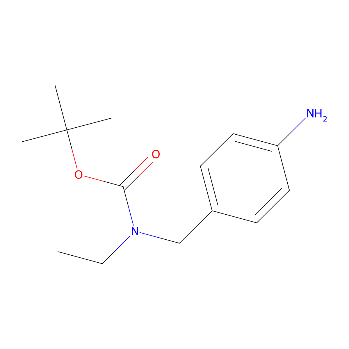 tert-butyl N-[(4-aminophenyl)methyl]-N-ethylcarbamate molecular structure, CAS 247085-22-9