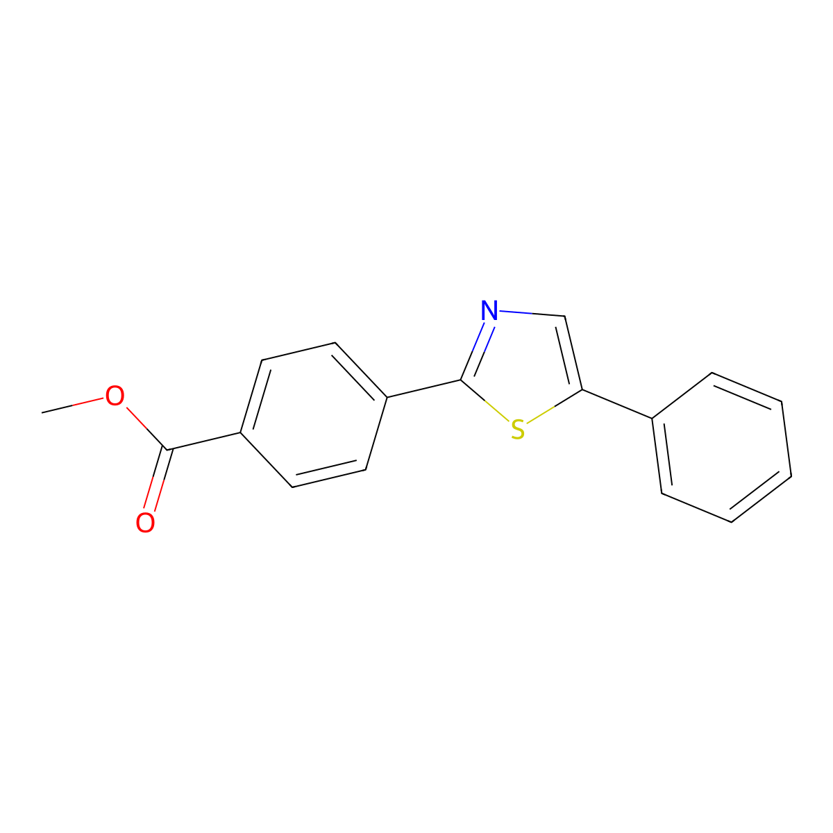 Methyl 4-(5-phenylthiazol-2-yl)benzoate molecular structure, CAS 247088-29-5