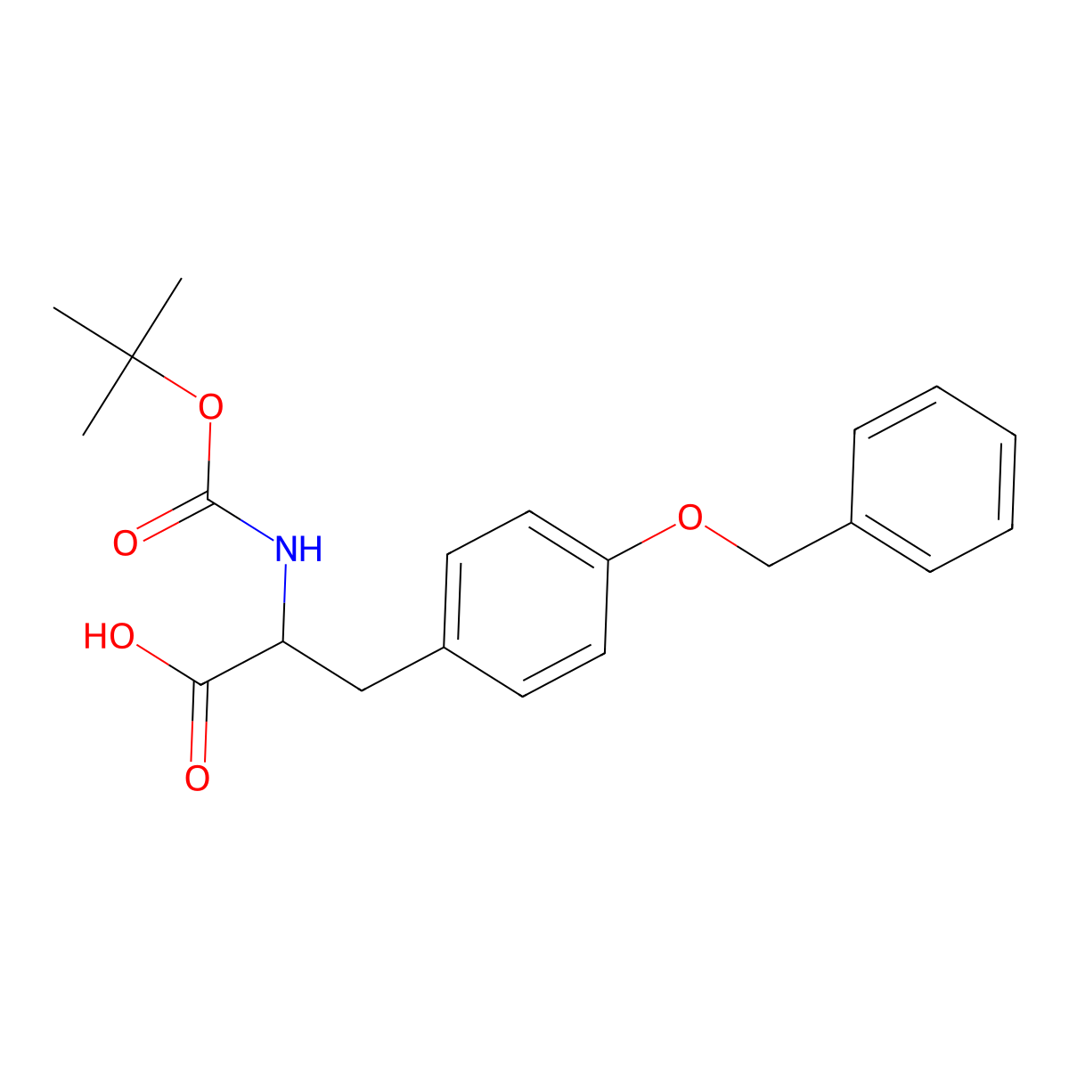 Boc-O-benzyl-D-tyrosine molecular structure, CAS 247088-45-5
