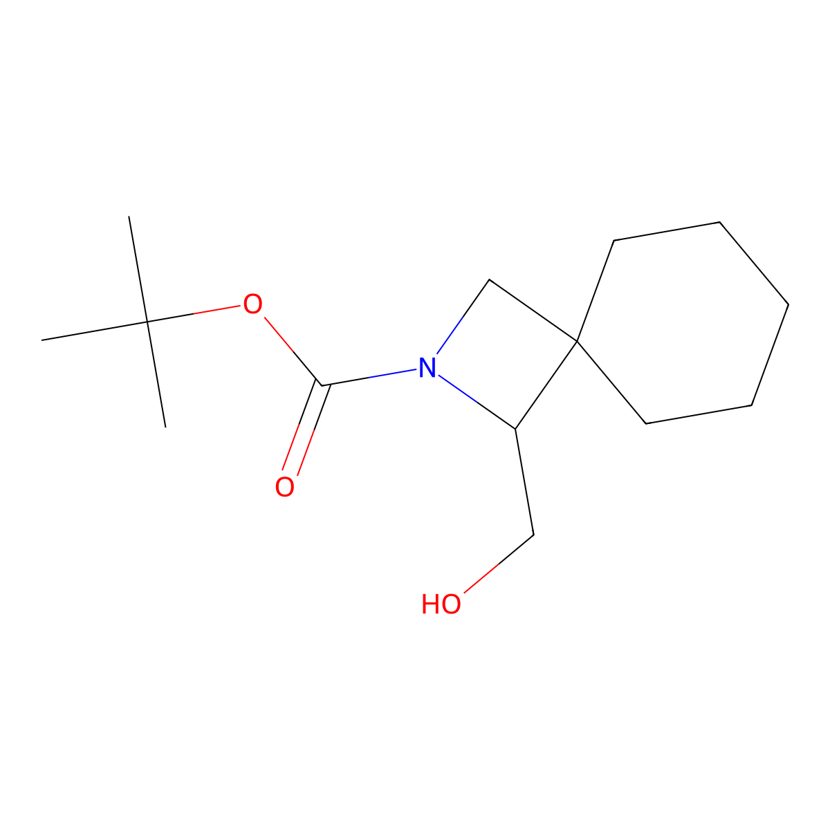 Tert-butyl 1-(hydroxymethyl)-2-azaspiro[3.5]nonane-2-carboxylate molecular structure, CAS 247089-11-8