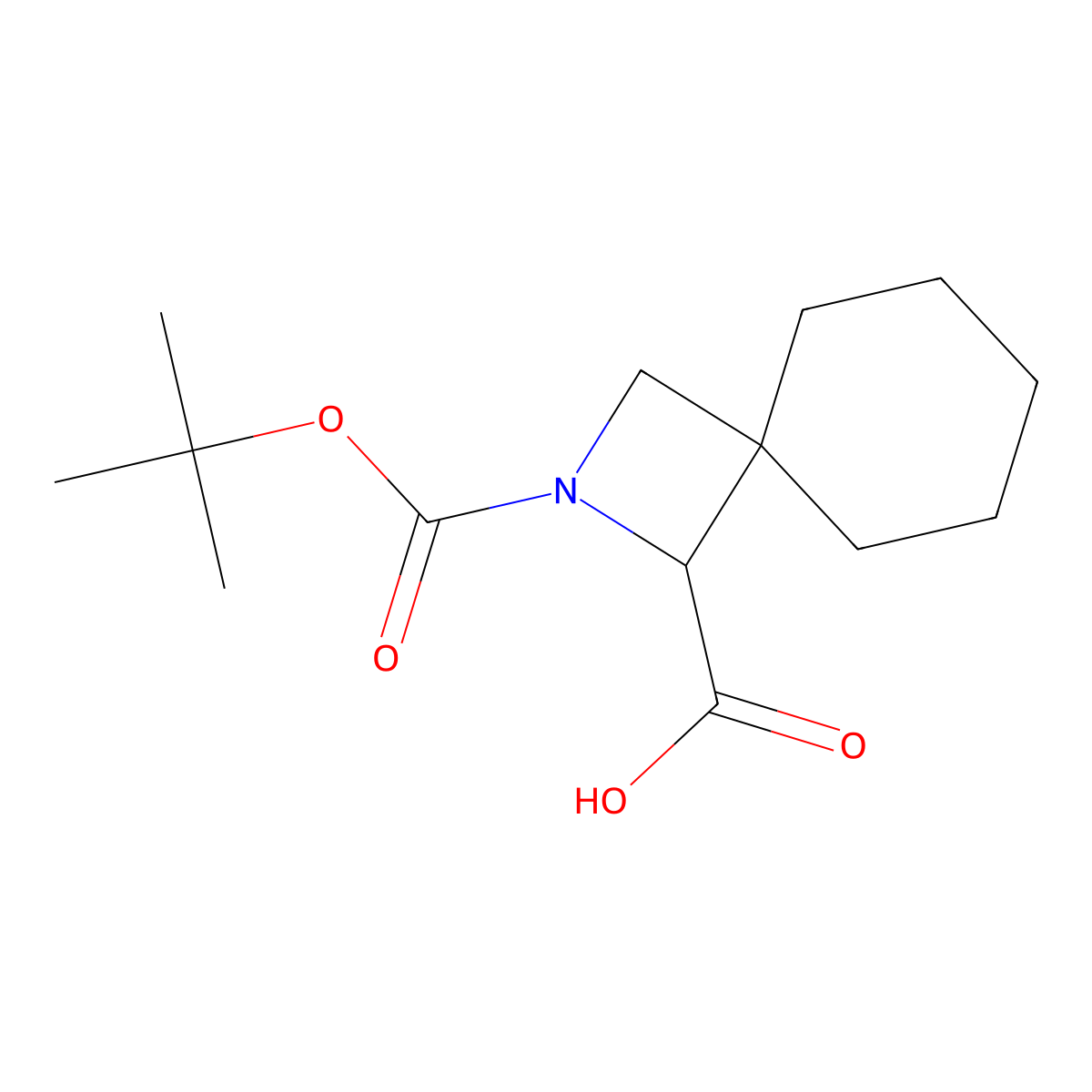 2-[(tert-Butoxy)carbonyl]-2-azaspiro[3.5]nonane-1-carboxylic acid molecular structure, CAS 247089-12-9