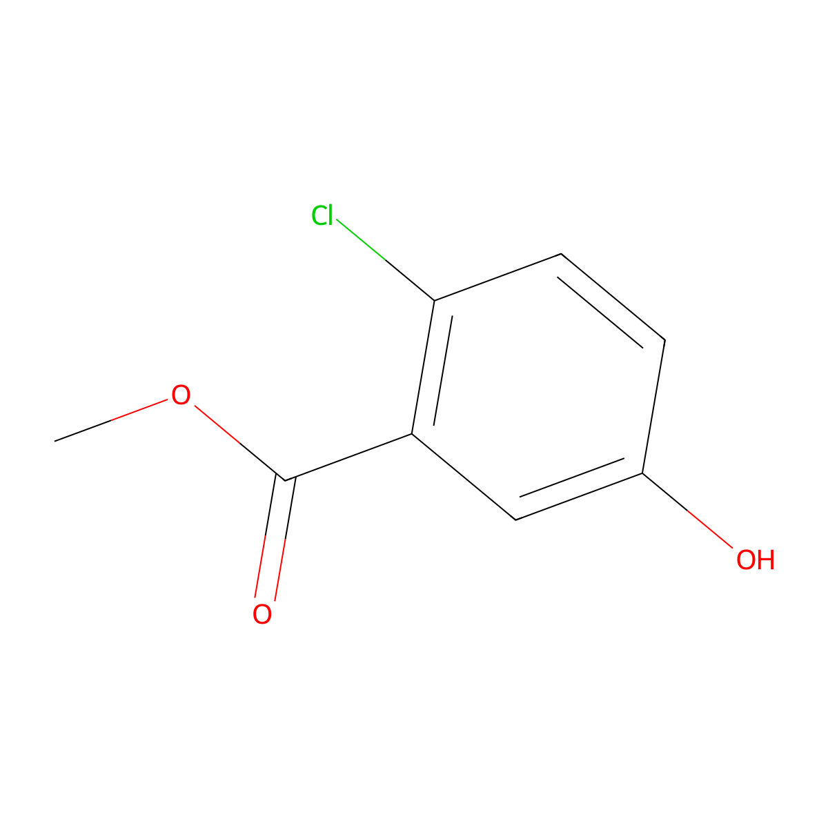Methyl 2-chloro-5-hydroxybenzoate molecular structure, CAS 247092-10-0