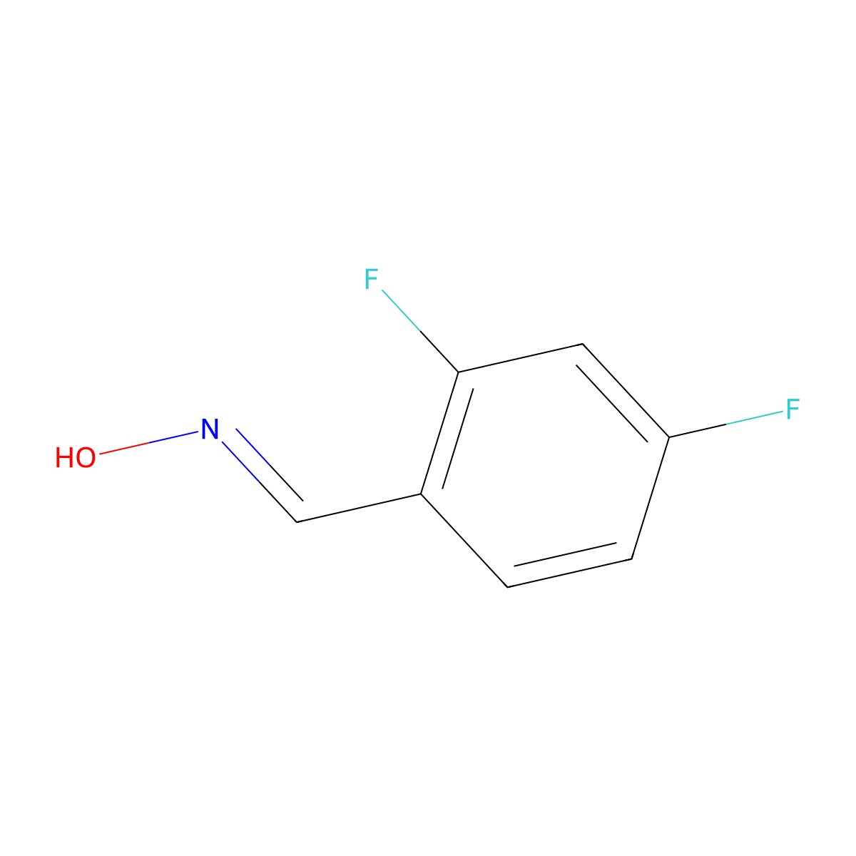 2,4-Difluorobenzaldehyde oxime molecular structure, CAS 247092-11-1