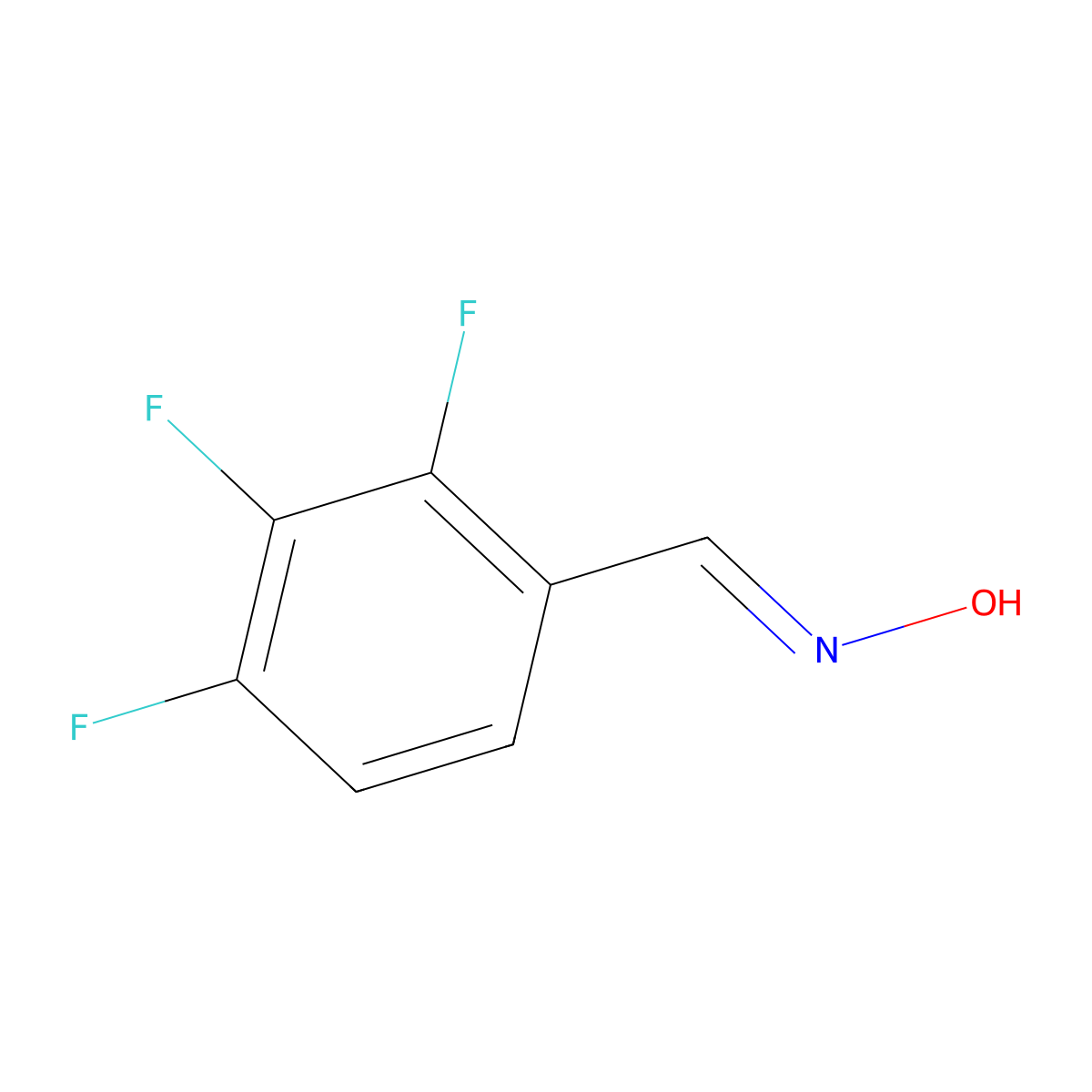 2,3,4-Trifluorobenzaldehyde oxime molecular structure, CAS 247092-12-2