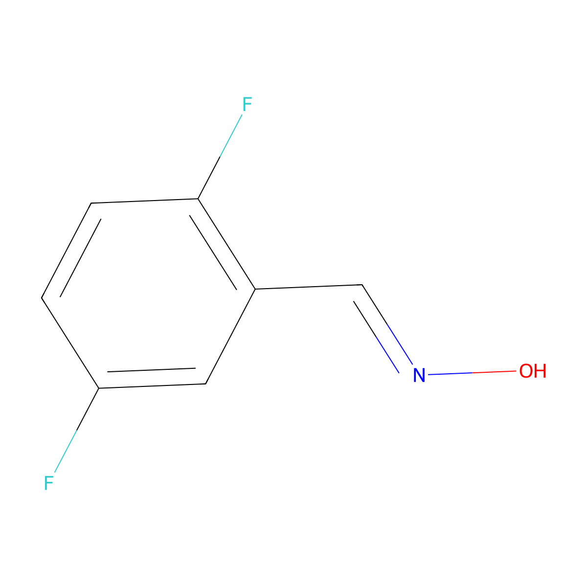 2,5-Difluoro-benzaldehyde oxime molecular structure, CAS 247092-13-3