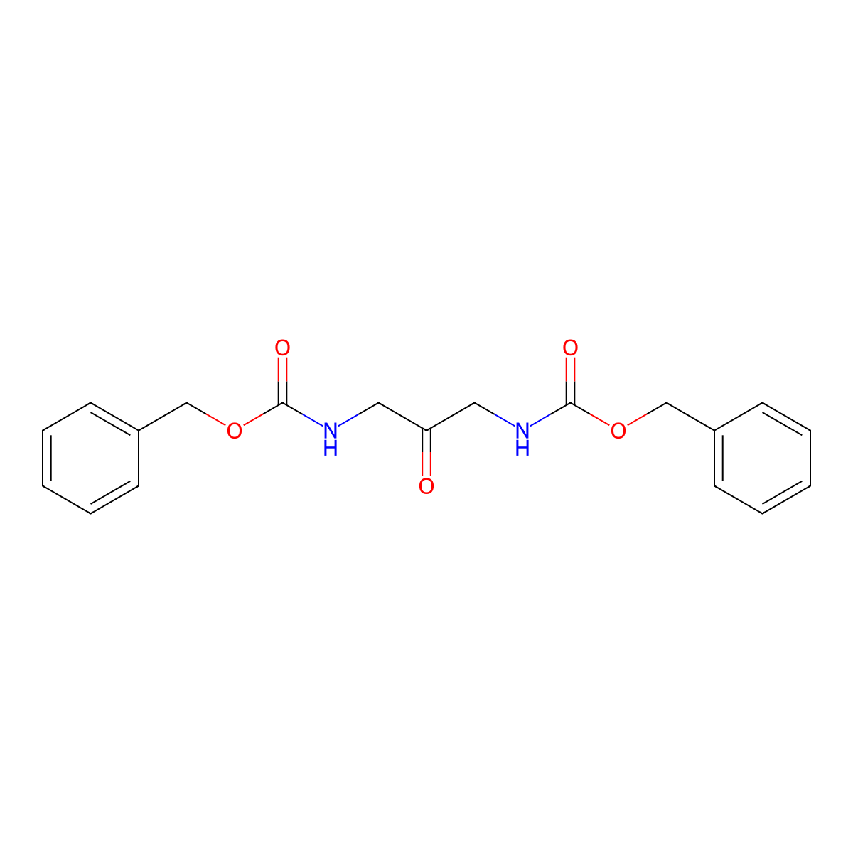 Dibenzyl (2-oxopropane-1,3-diyl)dicarbamate molecular structure, CAS 247102-04-1