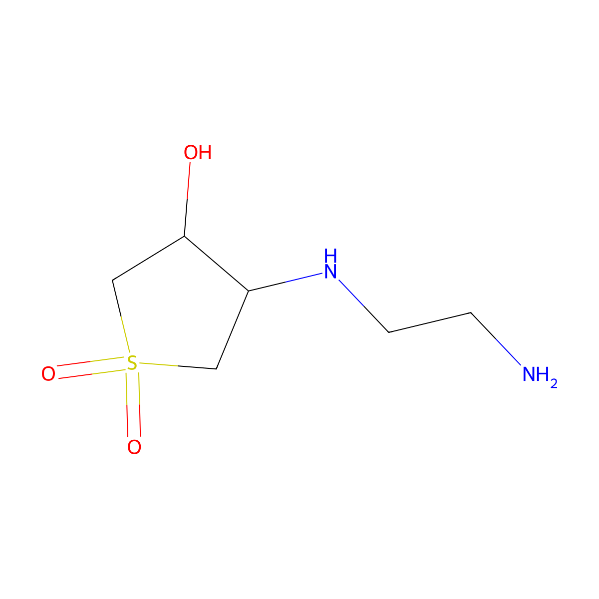 4-[(2-Aminoethyl)amino]tetrahydrothiophene-3-ol 1,1-dioxide molecular structure, CAS 247109-21-3