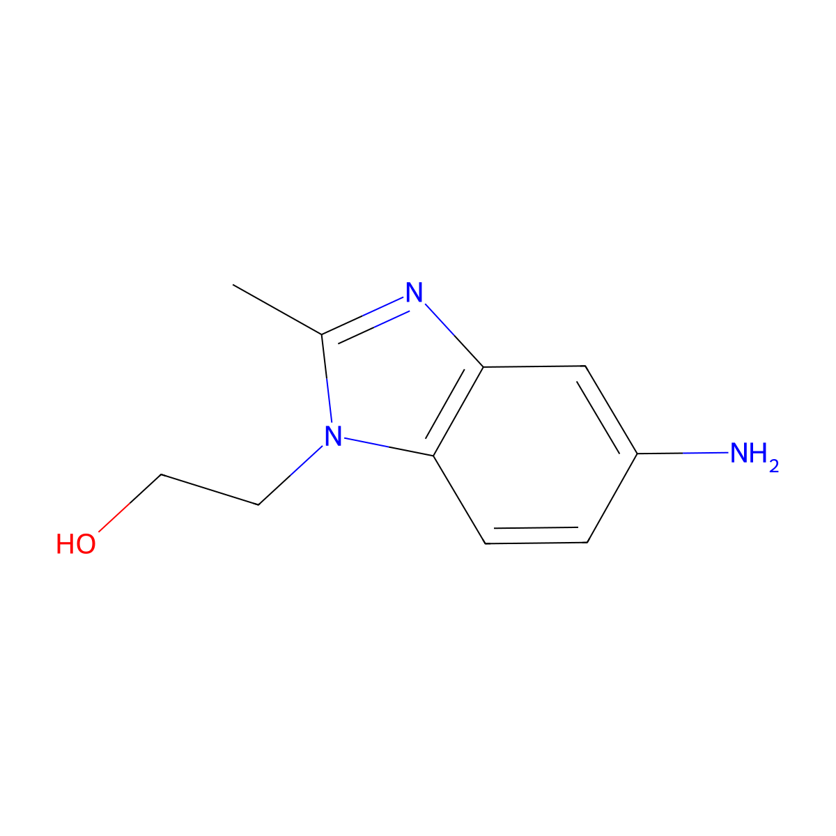 2-(5-Amino-2-methyl-benzoimidazol-1-yl)-ethanol molecular structure, CAS 247109-31-5
