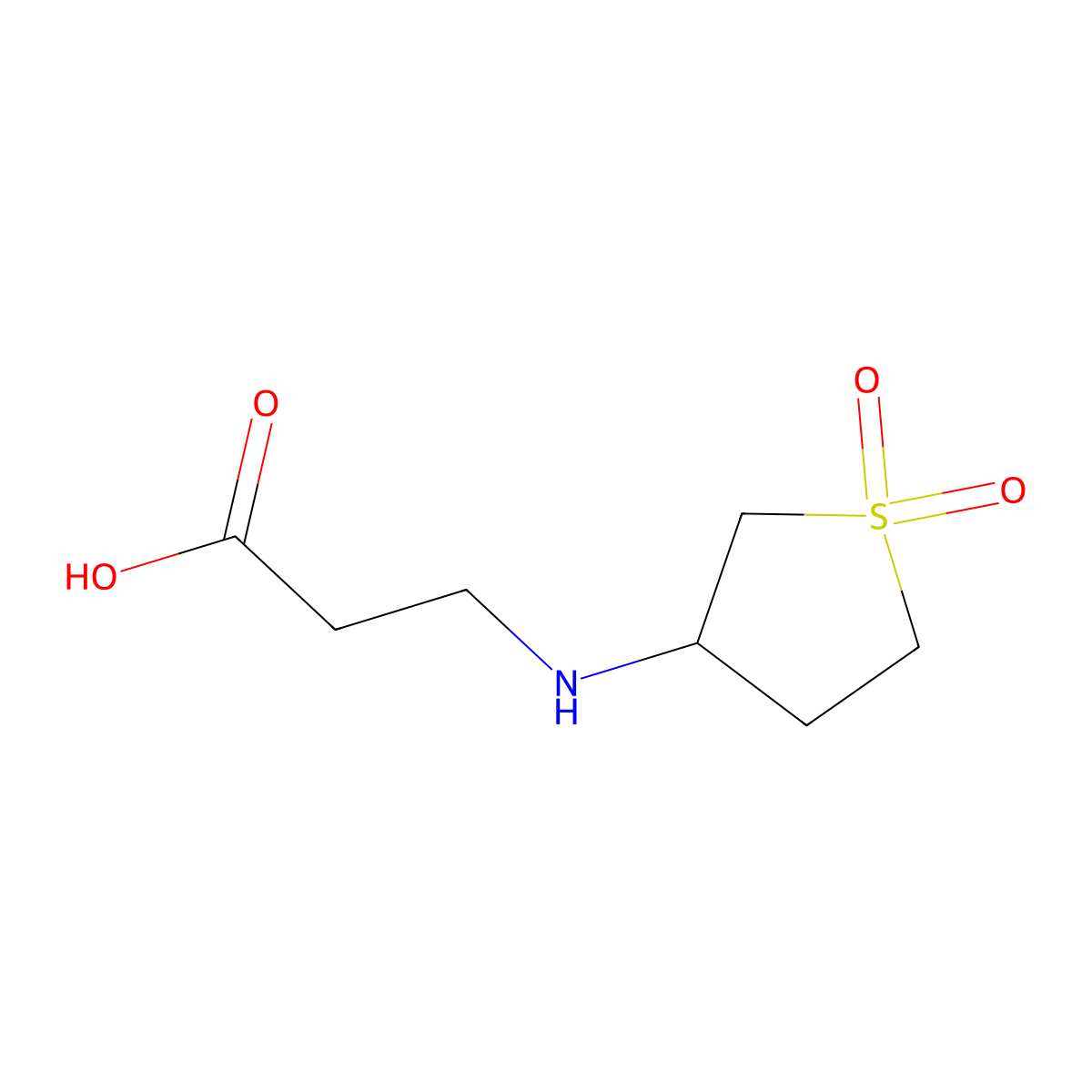 3-[(1,1-Dioxothiolan-3-yl)amino]propanoic acid molecular structure, CAS 247109-39-3