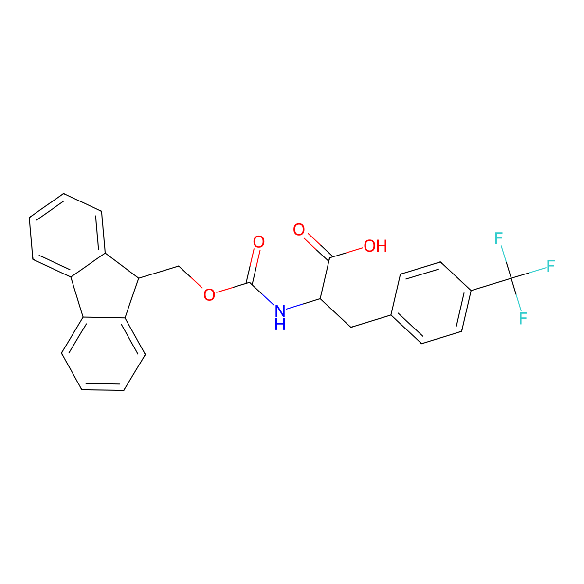 Fmoc-Phe(4-CF3)-OH molecular structure, CAS 247113-86-6