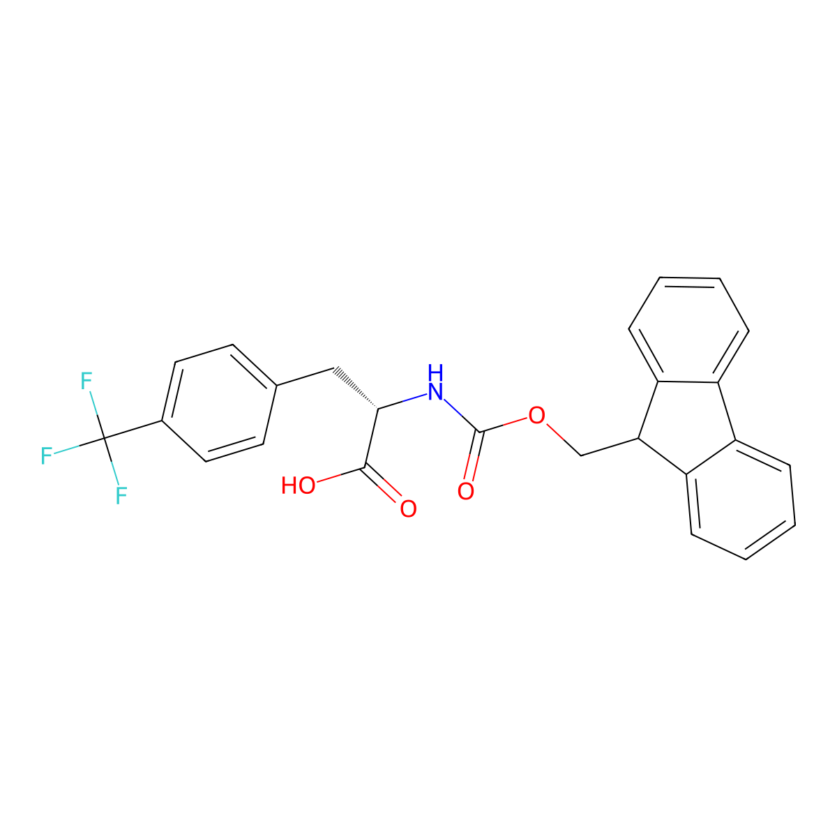 Fmoc-Phe(4-CF3)-OH molecular structure, CAS 247113-86-6