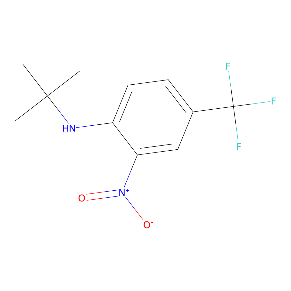 N-tert-butyl-2-nitro-4-(trifluoromethyl)aniline molecular structure, CAS 247113-96-8