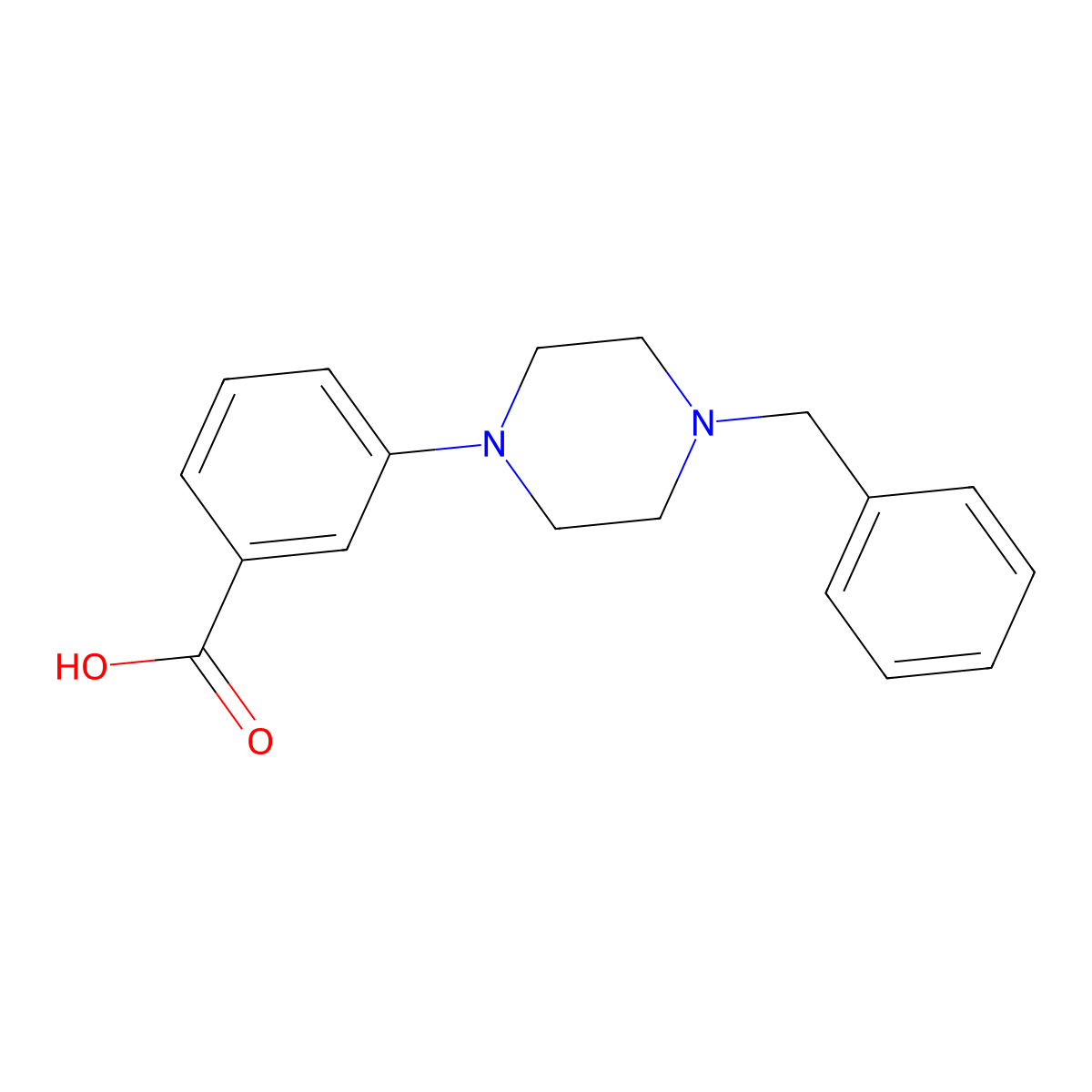 3-(4-benzylpiperazin-1-yl)benzoic Acid molecular structure, CAS 247117-97-1