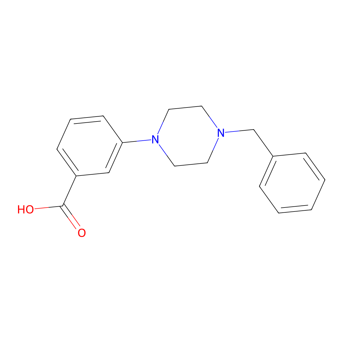 3-(4-benzylpiperazin-1-yl)benzoic Acid molecular structure, CAS 247117-97-1