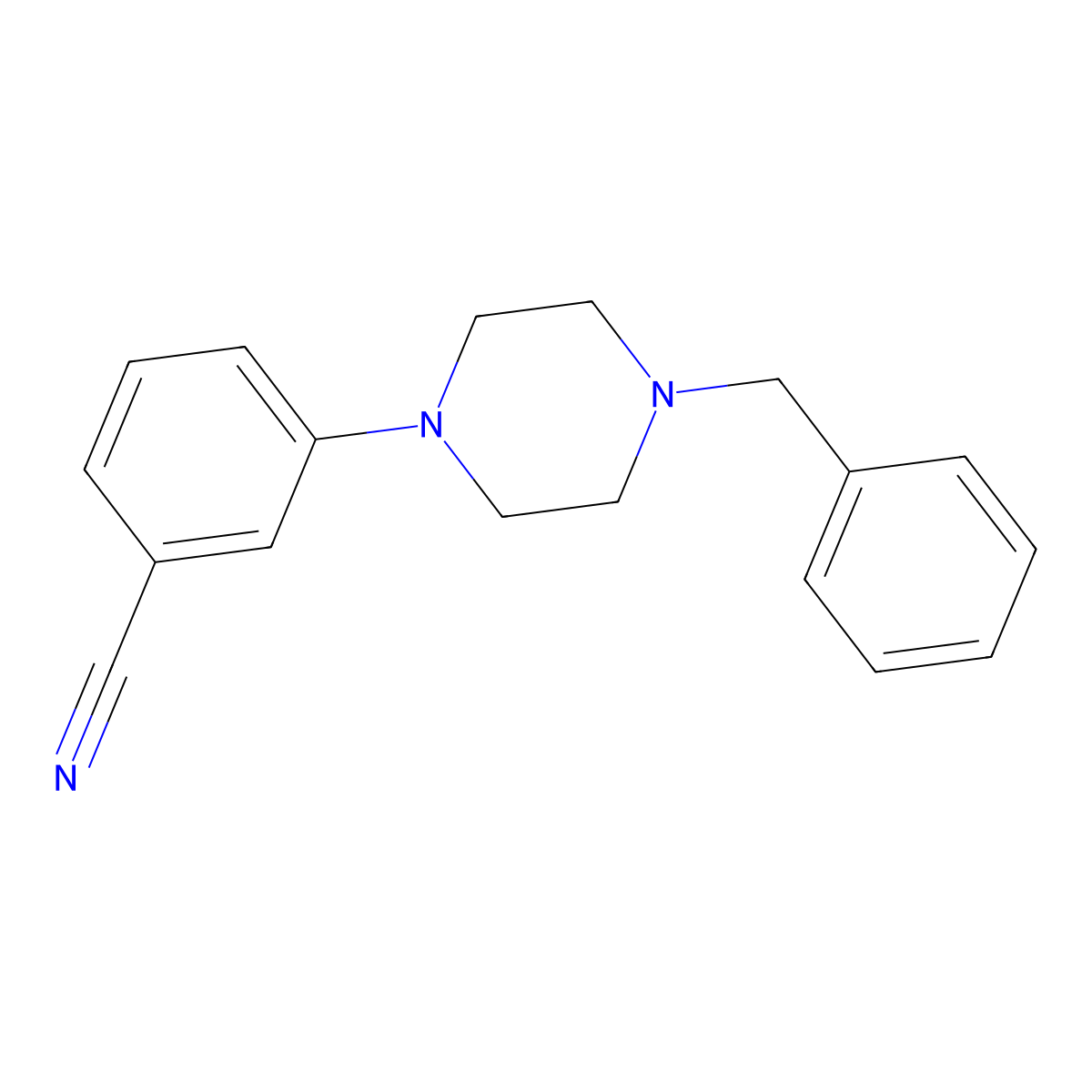 3-(4-Benzylpiperazin-1-yl)benzonitrile molecular structure, CAS 247118-08-7