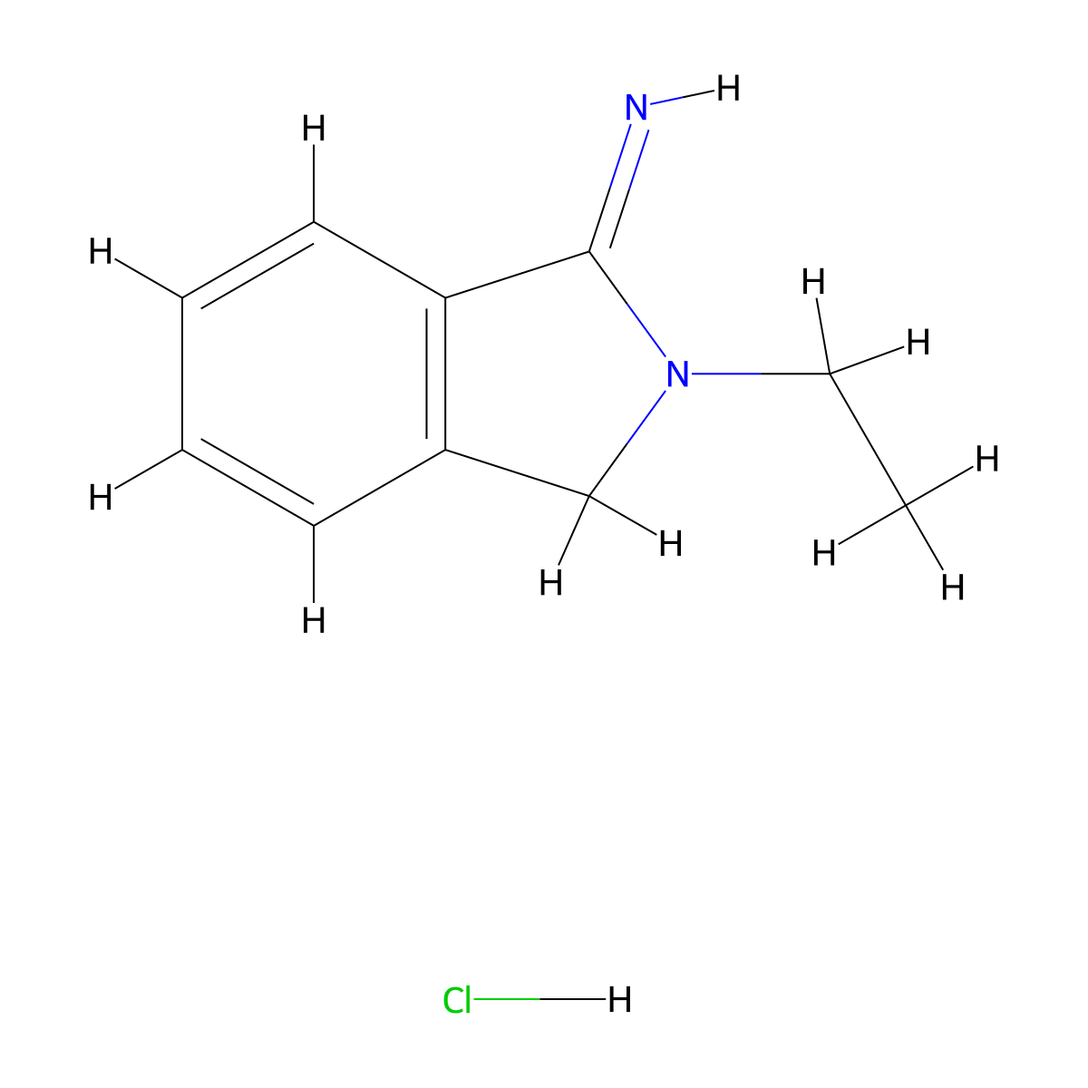 2-Ethyl-3H-isoindol-1-imine;hydrochloride molecular structure, CAS 2471192-86-4