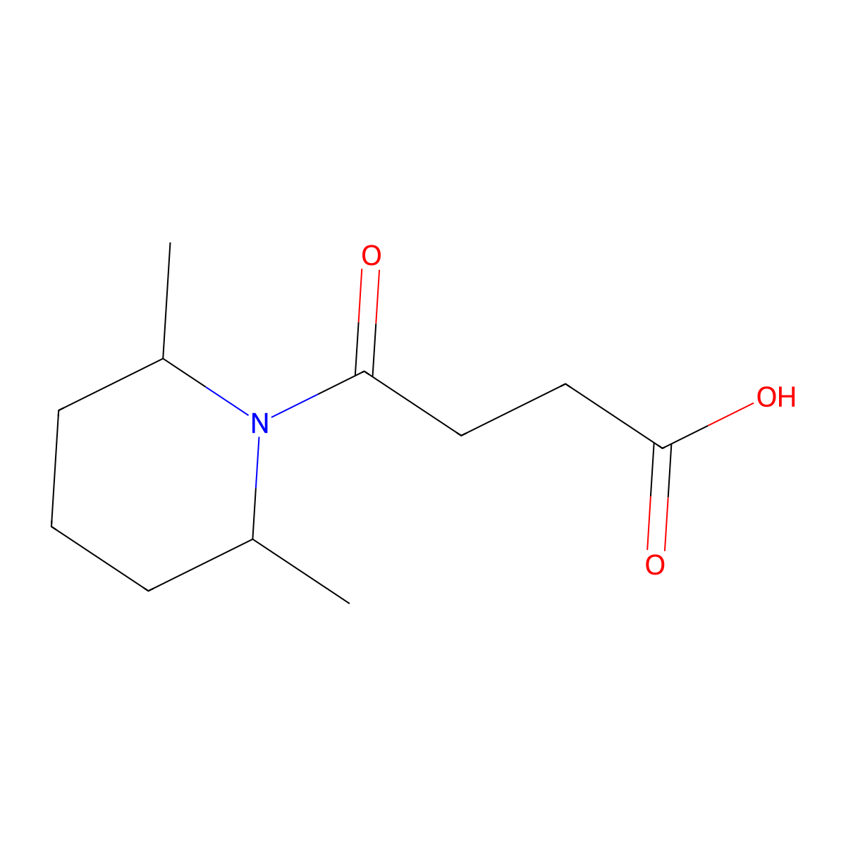 4-(2,6-Dimethylpiperidin-1-yl)-4-oxo-butyric acid molecular structure, CAS 247128-14-9