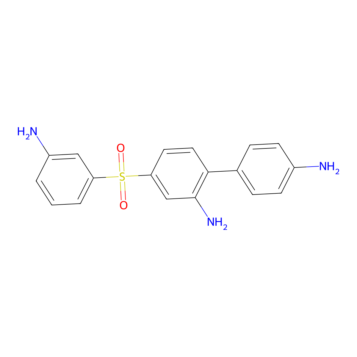 (3-Aminophenyl)(2,4'-diaminobiphenyl-4-yl)sulfone molecular structure, CAS 247128-16-1