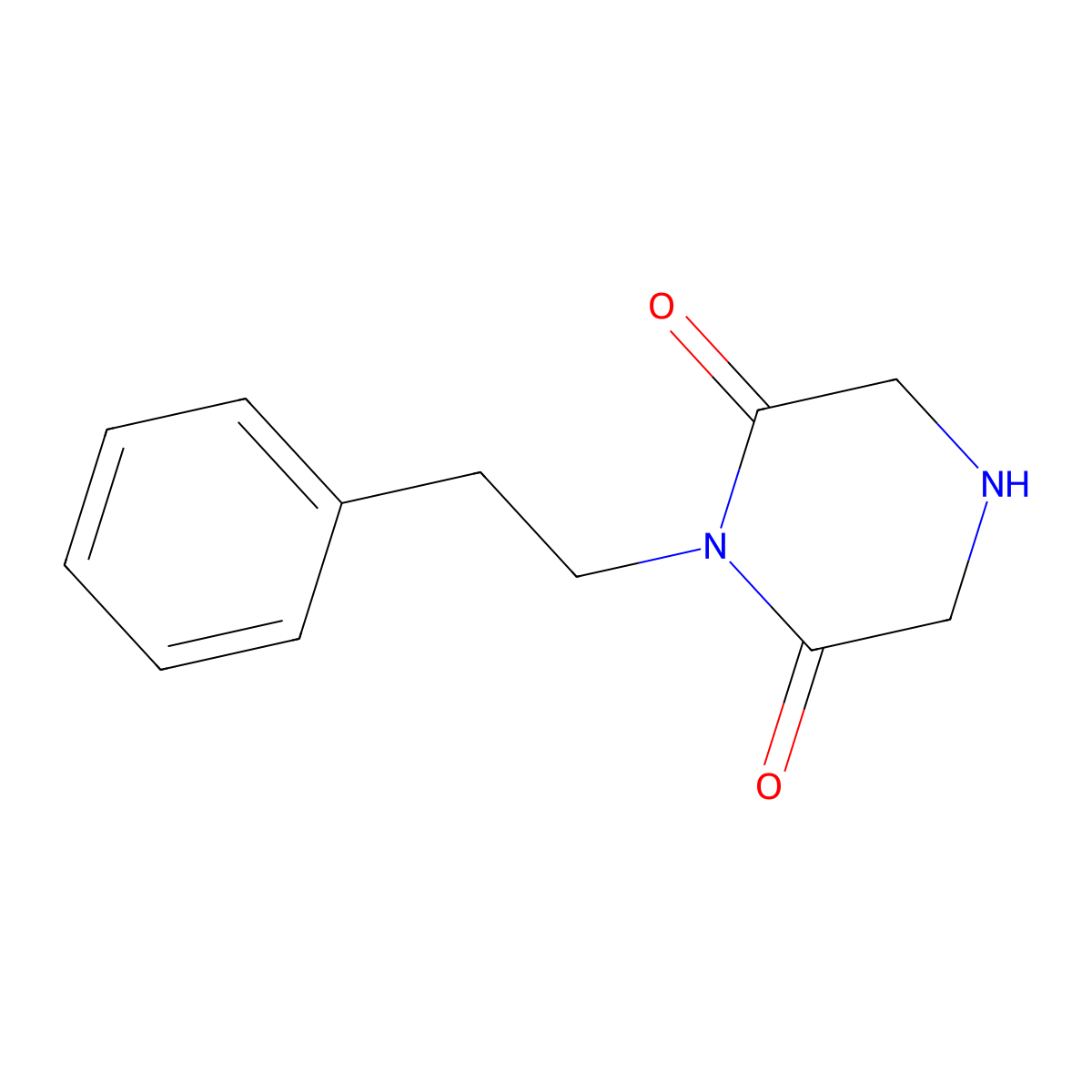 1-(2-Phenylethyl)piperazine-2,6-dione molecular structure, CAS 247128-18-3
