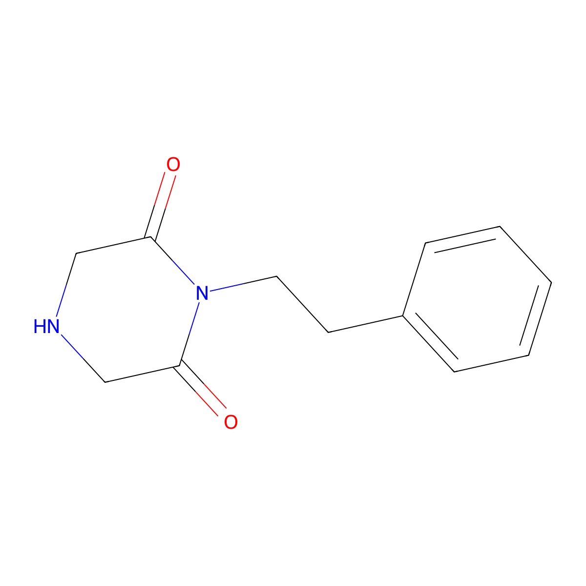 1-(2-Phenylethyl)piperazine-2,6-dione molecular structure, CAS 247128-18-3