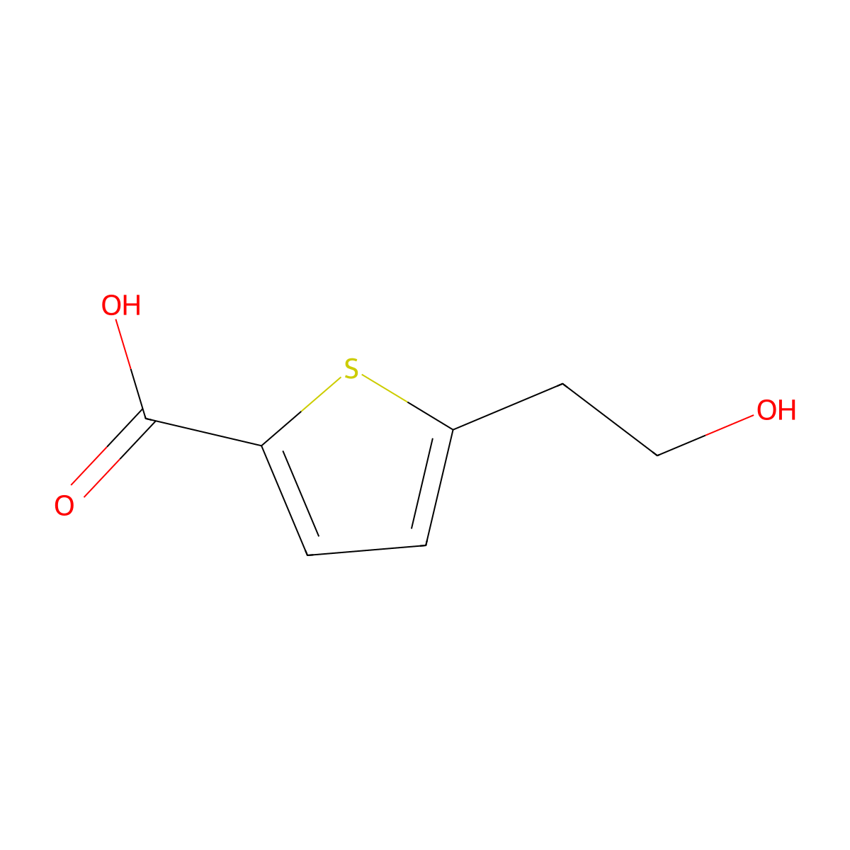 5-(2-Hydroxyethyl)thiophene-2-carboxylic acid molecular structure, CAS 247128-25-2
