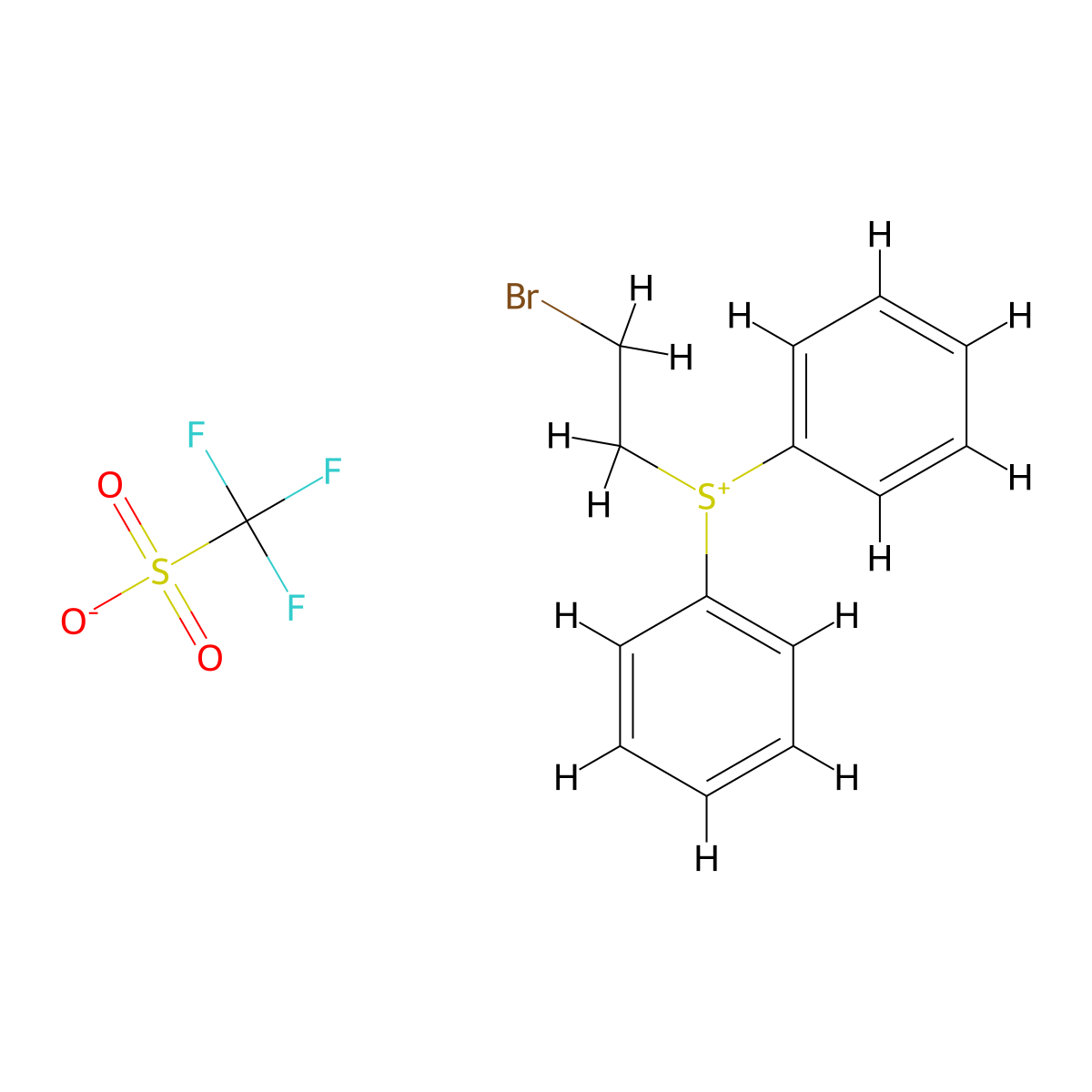 (2-Bromoethyl)diphenylsulfonium Trifluoromethanesulfonate molecular structure, CAS 247129-85-7