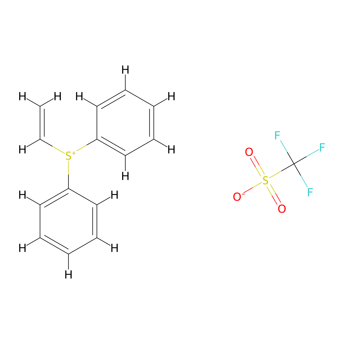 Sulfonium, ethenyldiphenyl-, 1,1,1-trifluoromethanesulfonate (1:1) molecular structure, CAS 247129-88-0
