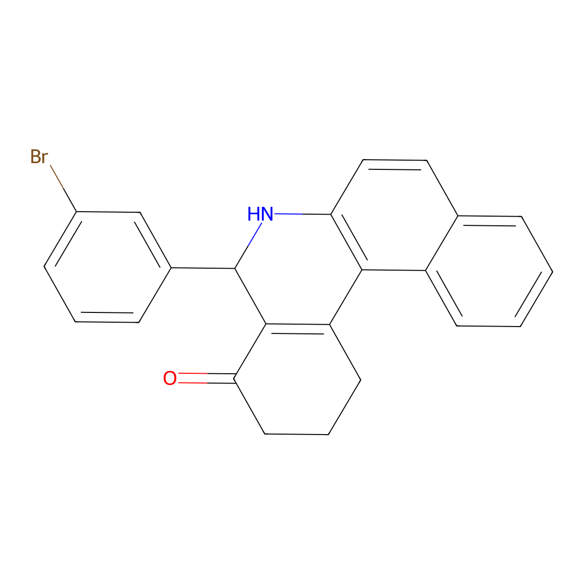 5-(3-Bromophenyl)-2,3,5,6-tetrahydrobenzo[a]phenanthridin-4(1H)-one molecular structure, CAS 247138-33-6