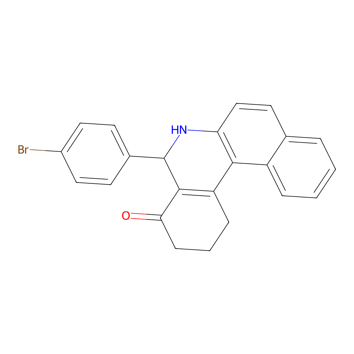 5-(4-bromophenyl)-2,3,5,6-tetrahydrobenzo[a]phenanthridin-4(1H)-one molecular structure, CAS 247138-35-8