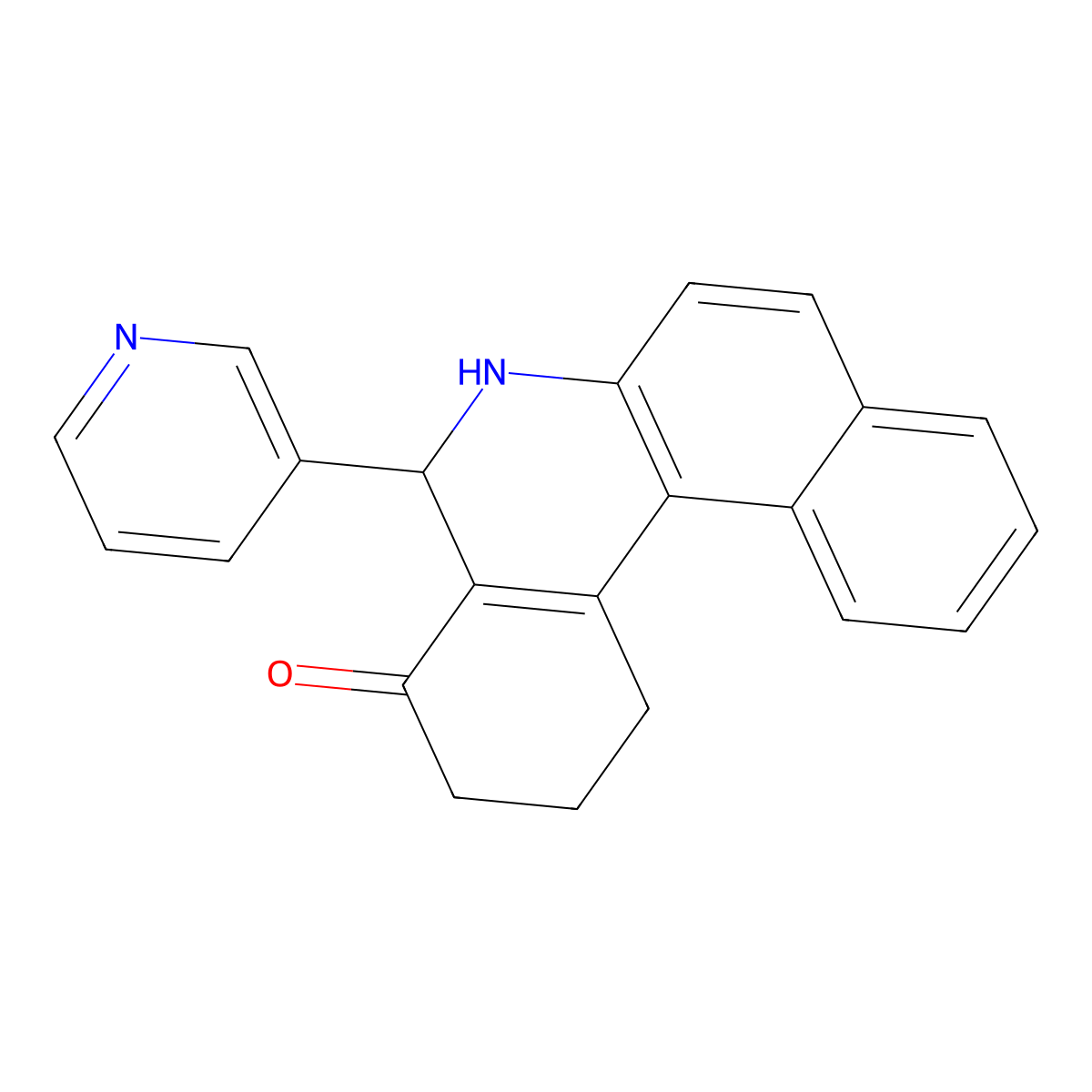 5-Pyridin-3-yl-2,3,5,6-tetrahydro-1H-benzo[a]phenanthridin-4-one molecular structure, CAS 247138-40-5