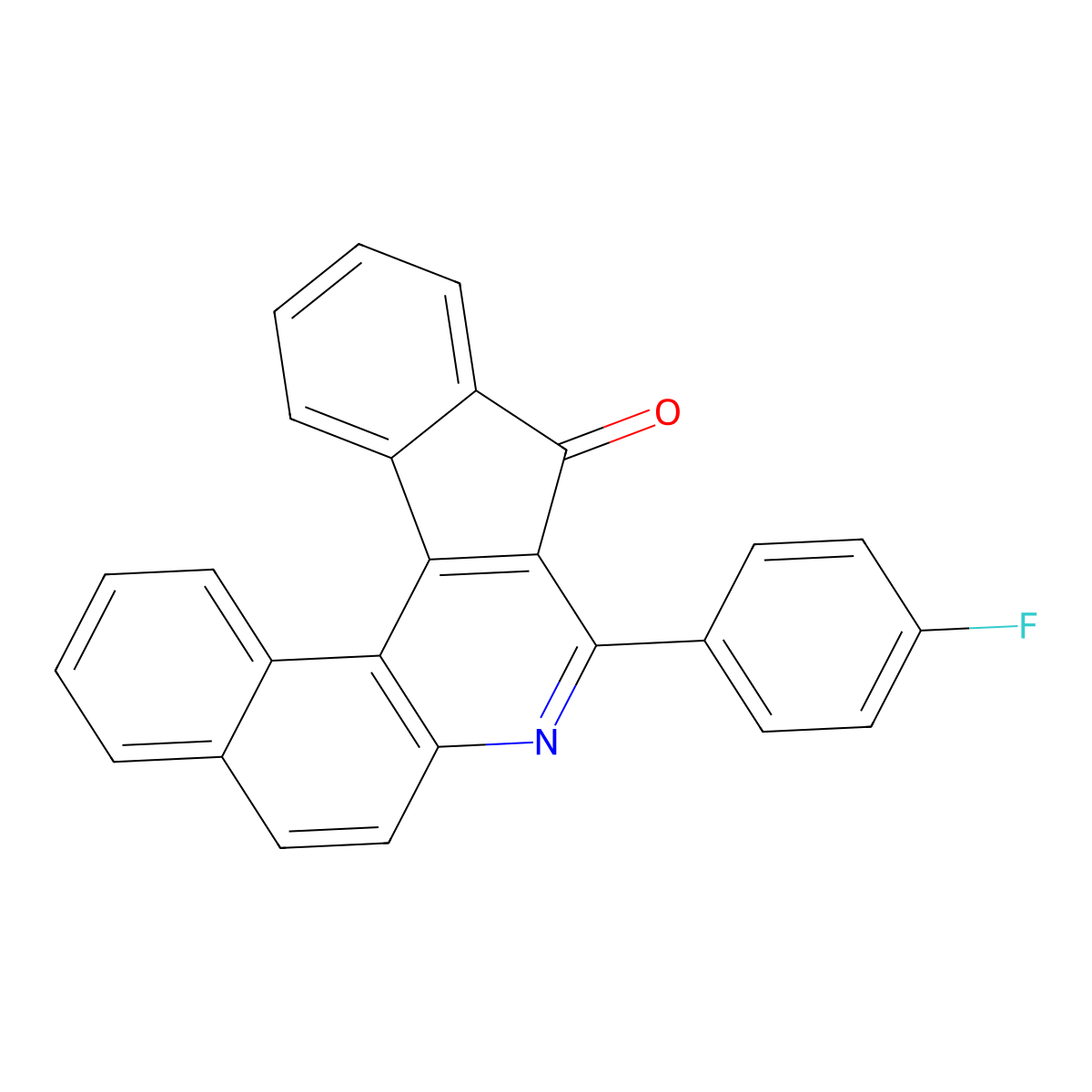 8-(4-fluorophenyl)-9H-benzo[f]indeno[2,1-c]quinolin-9-one molecular structure, CAS 247138-74-5