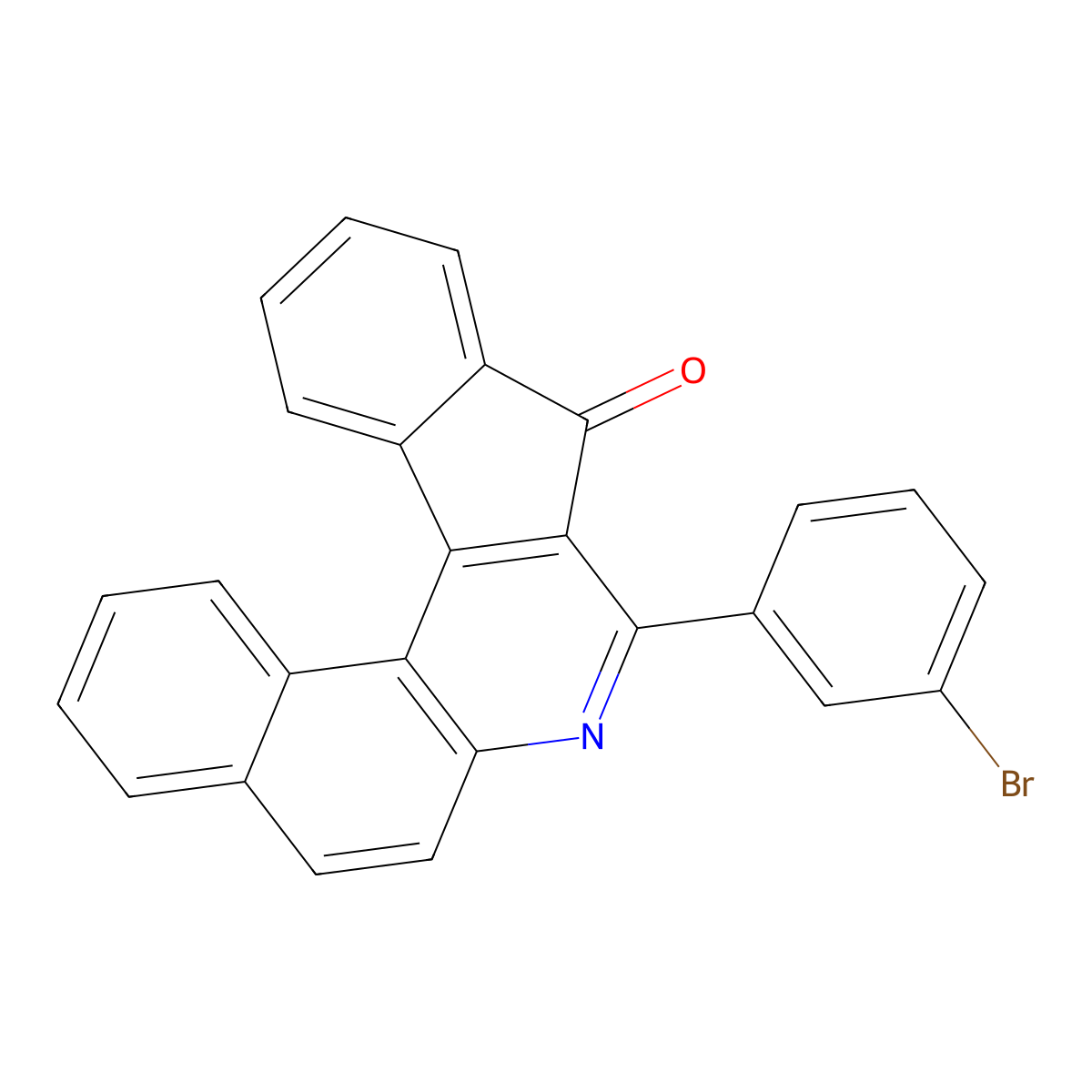 8-(3-Bromophenyl)-9H-benzo[f]indeno[2,1-c]quinolin-9-one molecular structure, CAS 247138-75-6