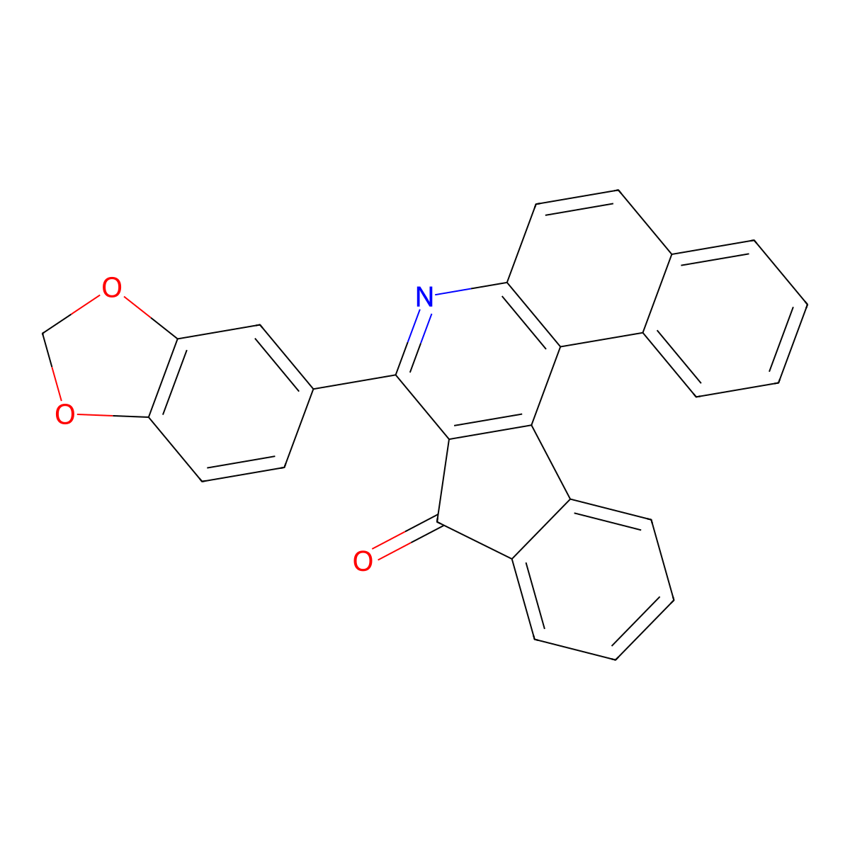 8-(1,3-benzodioxol-5-yl)-9H-benzo[f]indeno[2,1-c]quinolin-9-one molecular structure, CAS 247138-81-4