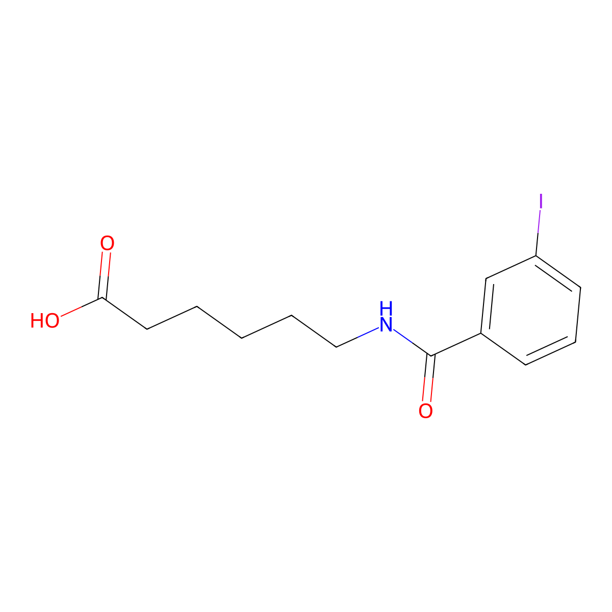 6-[(3-iodobenzoyl)amino]hexanoic Acid molecular structure, CAS 247140-51-8