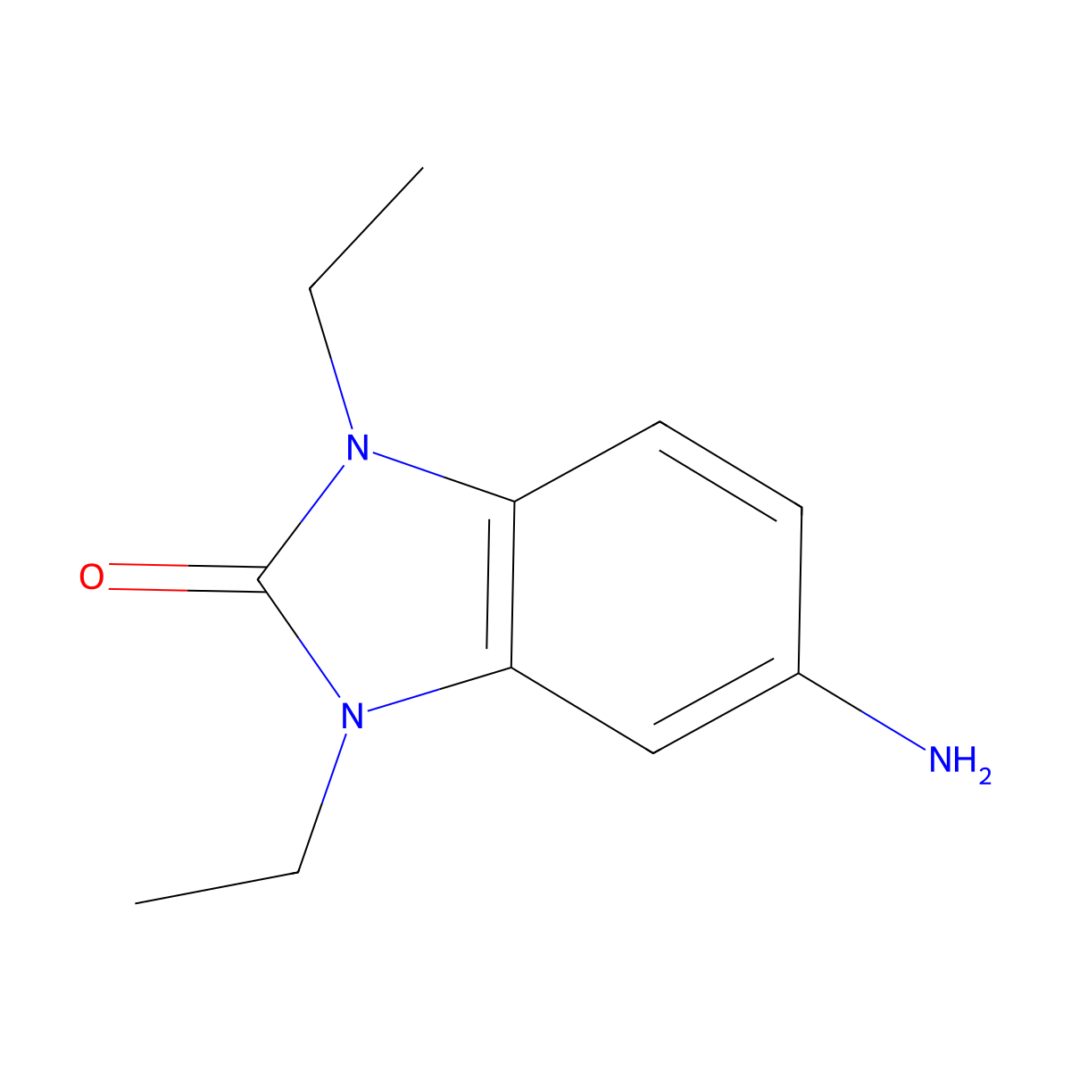 5-amino-1,3-diethyl-1,3-dihydro-2H-benzimidazol-2-one molecular structure, CAS 247144-21-4