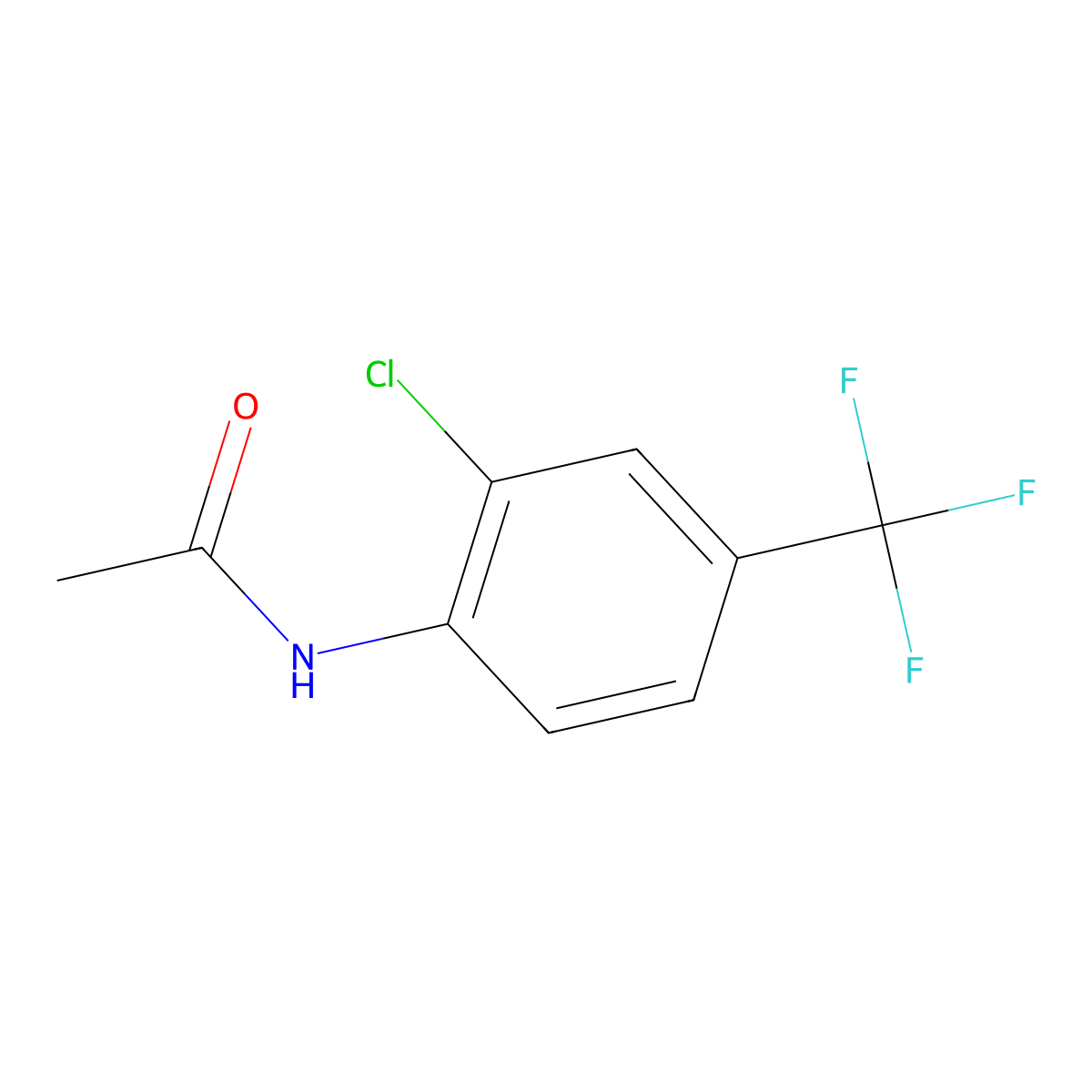 N-(2-chloro-4-(trifluoromethyl)phenyl)acetamide molecular structure, CAS 247170-19-0