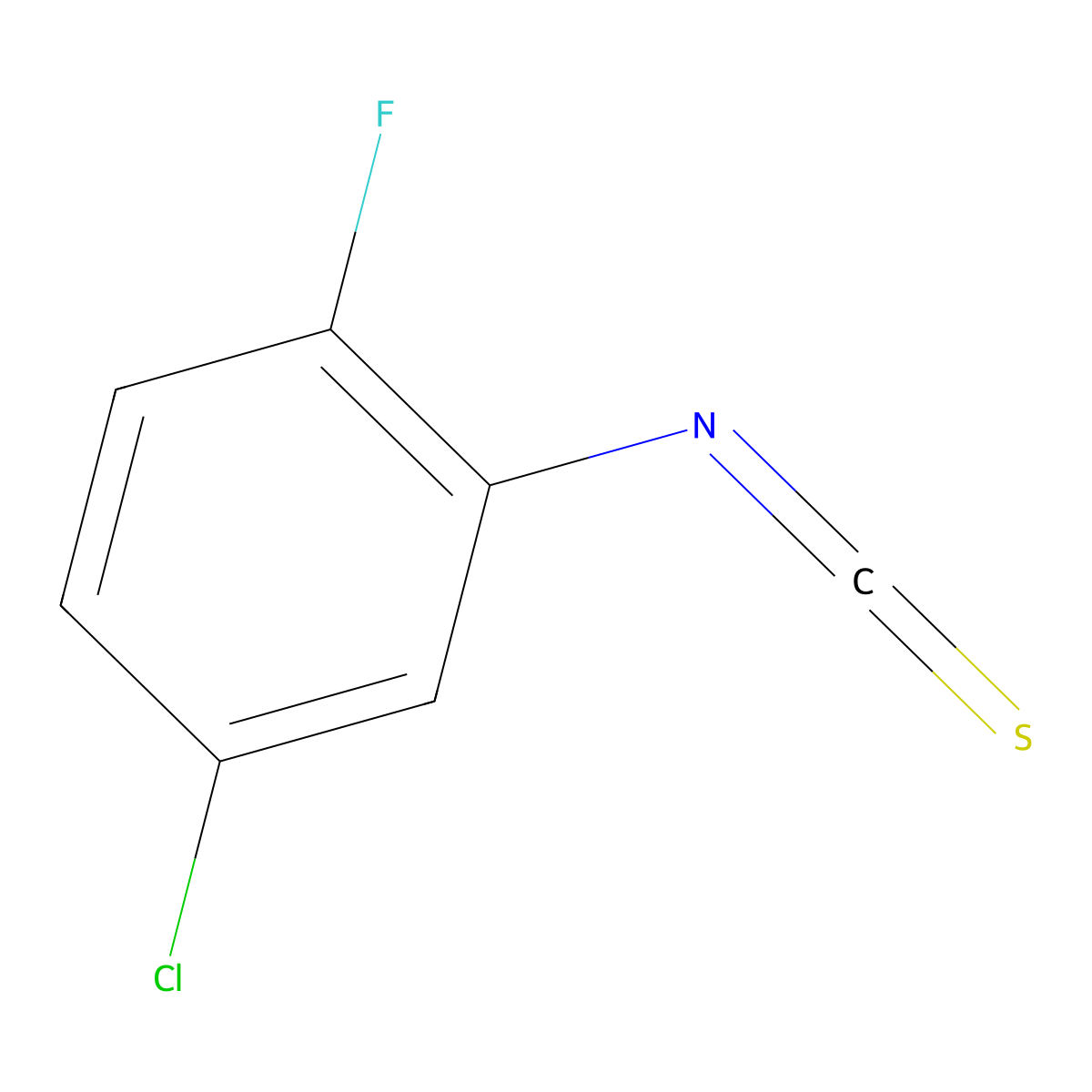 4-Chloro-1-fluoro-2-isothiocyanatobenzene molecular structure, CAS 247170-25-8