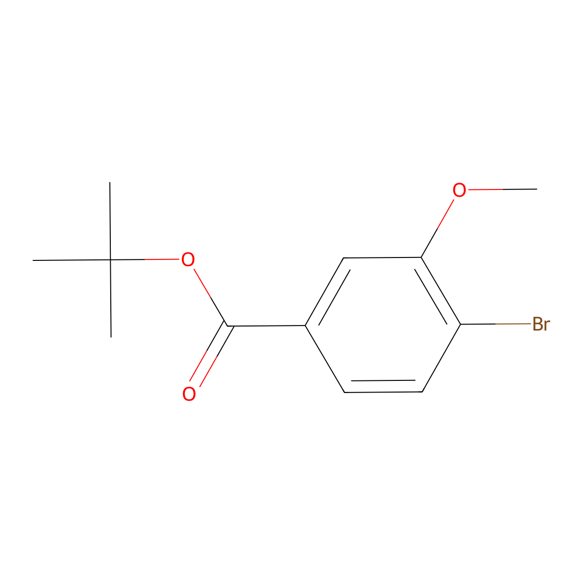tert-Butyl 4-bromo-3-methoxybenzoate molecular structure, CAS 247186-51-2
