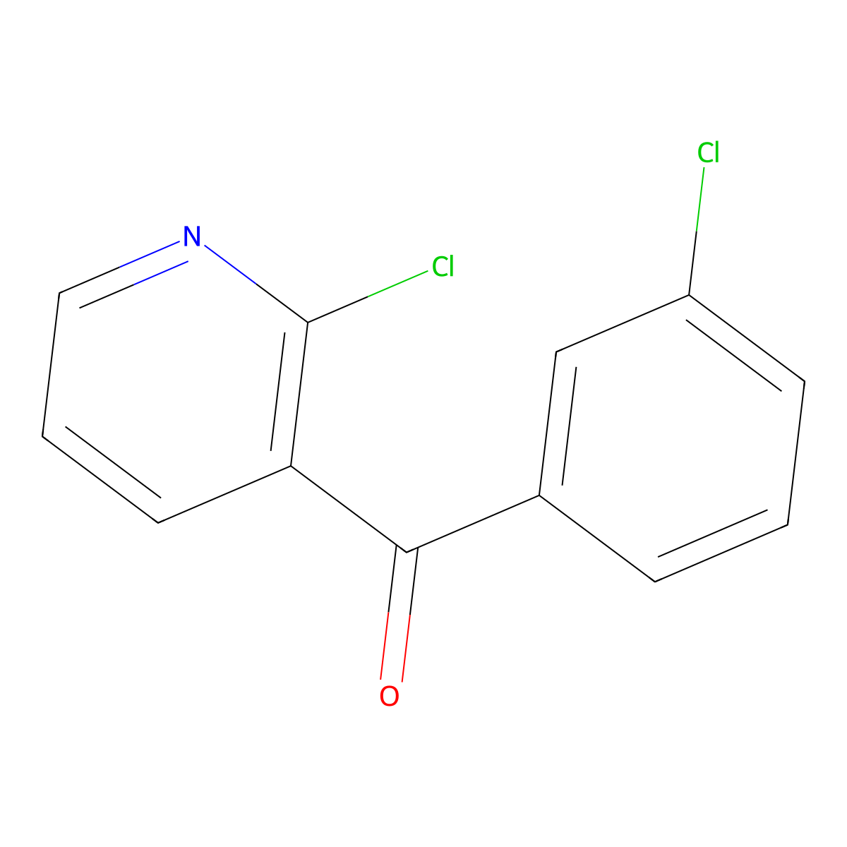 (3-Chlorophenyl)(2-chloro-3-pyridinyl)methanone molecular structure, CAS 247188-03-0