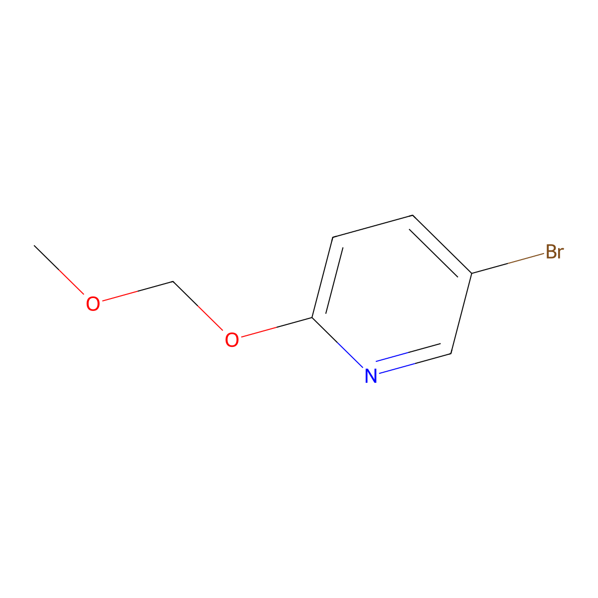 5-Bromo-2-(methoxymethoxy)pyridine molecular structure, CAS 247189-74-8