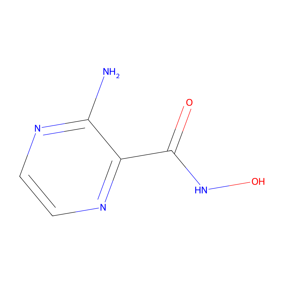 3-Amino-N-hydroxypyrazine-2-carboxamide molecular structure, CAS 24719-09-3