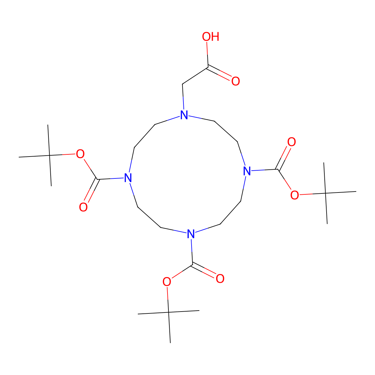 1,4,7-Tri-Boc-10-(carboxymethyl)-1,4,7,10-tetraazacyclododecane molecular structure, CAS 247193-74-4