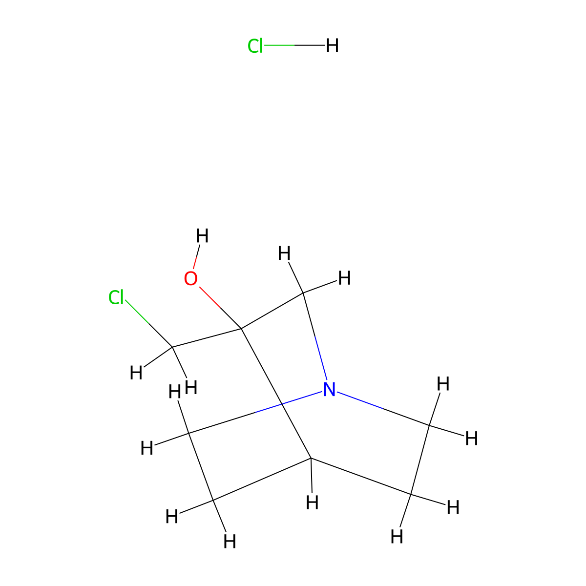 3-(Chloromethyl)quinuclidin-3-ol hydrochloride molecular structure, CAS 247195-81-9