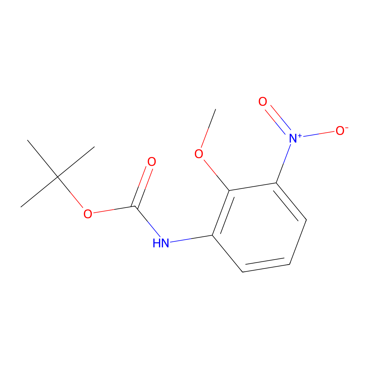 Tert-butyl (2-methoxy-3-nitrophenyl)carbamate molecular structure, CAS 2471981-15-2