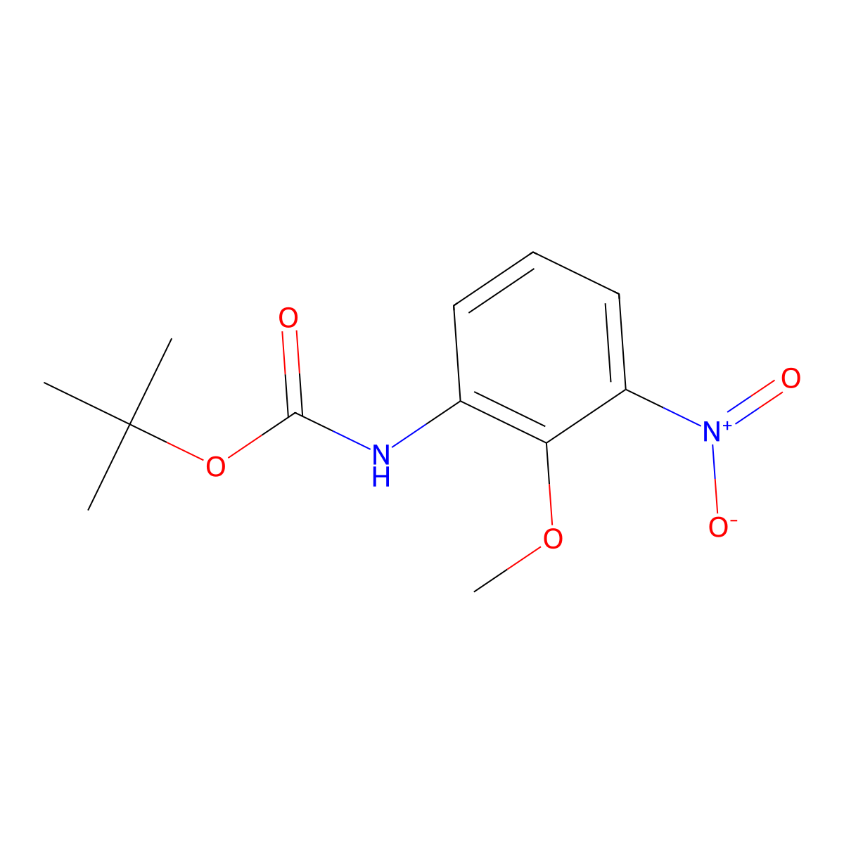 Tert-butyl (2-methoxy-3-nitrophenyl)carbamate molecular structure, CAS 2471981-15-2