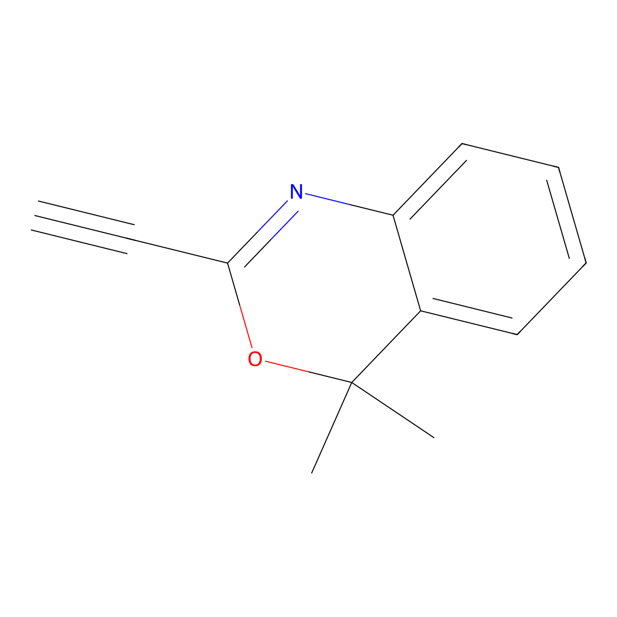 2-ethynyl-4,4-dimethyl-4H-3,1-benzoxazine molecular structure, CAS 2471982-61-1