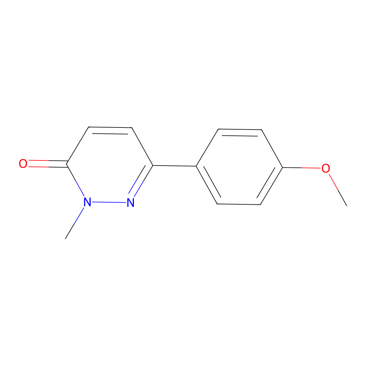 6-(4-Methoxyphenyl)-2-methylpyridazin-3-one molecular structure, CAS 2472-78-8