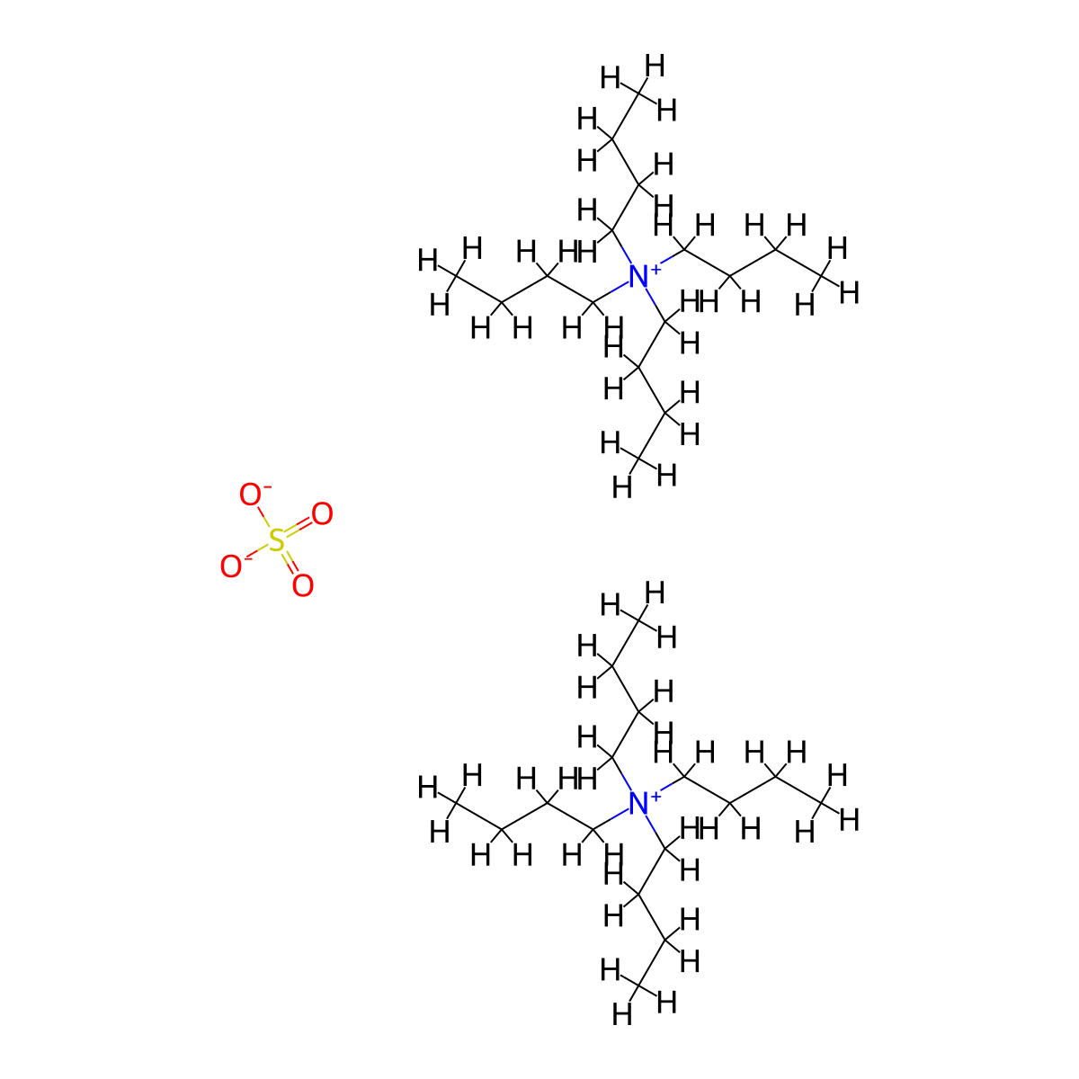 Bis(tetrabutylammonium) sulphate molecular structure, CAS 2472-88-0