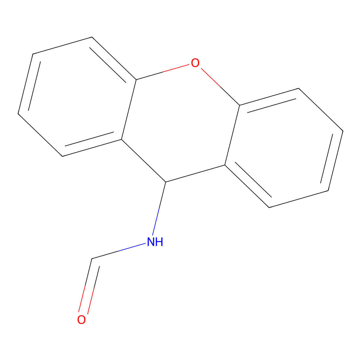 N-9H-Xanthen-9-ylformamide molecular structure, CAS 24720-70-5
